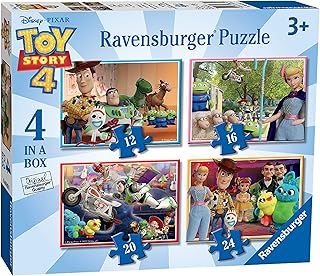 Ravensburger Disney Toy Story 4, 4 in Box (12, 16, 20, 24 piece) Jigsaw Puzzles for Kids age 3 years and up