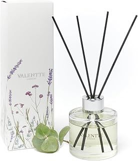 Valentte Reed Diffuser - Lemongrass & Rosemary Scent | Essential Oil Aroma for Home | 100 ml