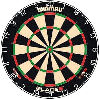WINMAU Blade 6 Dart Boards | Professional Bristle Dartboard with Official Tournament Specifications | Endorsed by the PDC