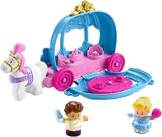 Fisher-Price Little People Toddler Toy Disney Princess Cinderella’s Dancing Carriage Playset with Figures for Pretend Play Ages 18+ Months, HGP76