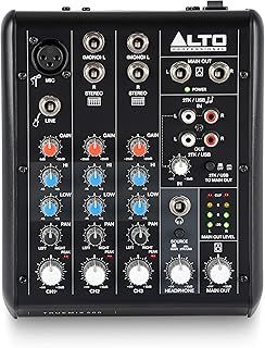 Alto TrueMix 500 - Audio Mixer with XLR Mic In and USB Audio Interface for Podcasting, Live Performance, Streaming, Recording, DJ - Mac and PC