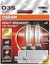 OSRAM XENARC NIGHT BREAKER 220, D3S, +220% more brightness, xenon headlight lamp, 66340XN2-2HB, 2 lamps