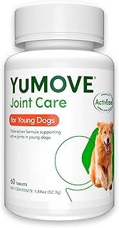 YuMOVE Joint Supplement for Young and Active Dogs, Essential Dog Hip and Joint Aid with Glucosamine, Chondroitin & Green Lipped Mussel, for Dogs Aged up to 5 Years, 60 Tablets