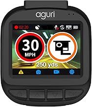 Aguri DX1250 Dash Cam and Speed Camera Detector with Super HD video recording, GPS speed trap alerts, Full Colour 2.0" LCD and 32GB Micro SD card.