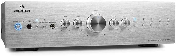 AUNA Amplifier Hifi, Amp Stereo System AV Receiver, Stereo Amplifier Hifi Bass & Treble Control, 2 Channel Audio Power Subwoofer Hi-Fi Amplifier and Speaker w/Remote Control, AUX Input for MP3 & CDs