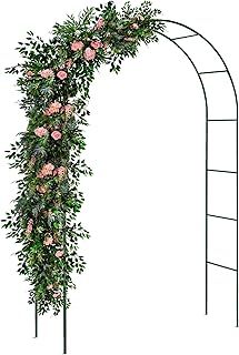 1x Metal Garden Arch 2.4M Rose Arch Strong and Durable Perfect for Outdoor Garden Lawn Courtyard Climbing Archway Wedding Christmas Decorations Roses and Flowers Garden Arch