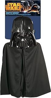 Rubies Official Disney Star Wars Darth Vader Mask and Cape Child One Size,Black Halloween