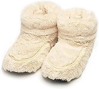 Furry Warmers Fully Microwavable Furry Boots Cream