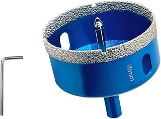 Teronbeta Diamond Hole Saw 70mm with Pilot Center Drill Bit, Vacuum Brazed Diamond Core Hole Cutter for Tile, Porcelain, Glass, Ceramic, Marble
