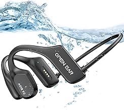 Fojep Bone Conduction Headphones Bluetooth, IP68 Waterproof, Open Ear Wireless Sports Headphones with Mic, 16G Memory for Running, Cycling, Workout
