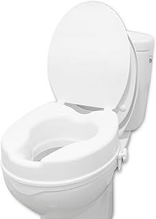PEPE Mobility - Raised Toilet Seat with Lid 4 Inches for Elderly, Disabled or Adults