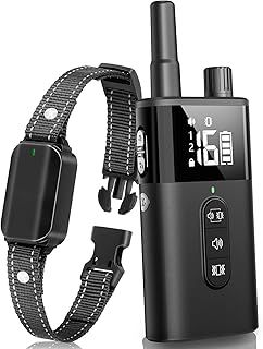 Anti Barking Collar with Remote 1600Ft, Dog Training Bark Collar for Small Medium Large Dogs(10-120 lbs) with Vibration&Sound&Safety Lock, Stop Dog Barking Rechargeable&Waterproof Humane