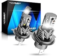 NOVSIGHT H4 LED Headlight Bulb - 90W 30000LM H4 Headlight Bulb, 6500K White Light 12V with Fan, 1:1 Size Plug and Play, IP68 Waterproof, Pack of 2