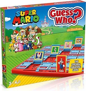 Winning Moves Super Mario Guess Who? Board Game, Play with classic Nintendo characters including Mario, Luigi, Peach, Bowser, and Donkey Kong, 2 players makes a great gift for ages 3 plus