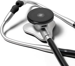 Eko CORE 500™ Digital Stethoscope — The Pinnacle of Digital Stethoscope Technology, Combining TrueSound™ Audio with 3-Lead ECG and a Full-Color Display, Silver, COR501