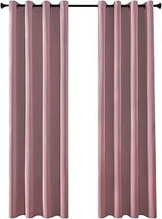 MRTREES Blackout Curtains Bedroom 90 Drop 2 Panels Blush Pink Eyelet Thermal Curtain for Living Room Soft Texture Window Treatments for Kids 66x90 Inch 167x228 CM