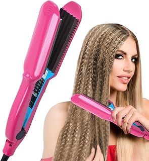 Rppiup Hair Crimper for Women and Girls, Hair Waver with 5 Heat Setting, Professional Volumizing Crimping Iron for Fluffy Style, 30s Rapid Heating H air Crimpers for Fluffy Corn
