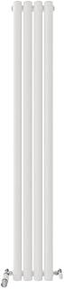 iBathUK Strata Tall Vertical Radiator, Single Oval Panel Radiators, 1600x240mm Slim Radiator, Wall Mounted for Bathroom,Kitchen,Living Room- White