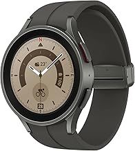 Samsung Galaxy Watch5 Pro Smart Watch, Health Monitoring, Fitness Tracker, Long Lasting Battery, LTE, 45mm, Grey Titanium, UK Version (Renewed)