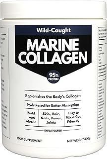 Marine Collagen Powder (400g) | Hydrolysed from Wild Caught North SEA Cod | 1.5X Better Absorbed Protein Powder | Amino Acids for Skin, Hair, Nails and Bones | 400g Tub - 40 Servings – 40 Day Supply