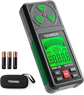 TESMEN Hound-200 EMF Meter, 3-in-1 portable Electromagnetic Field Radiation Detector for EF RF MF, WiFi Signal, microwave，use for Home & Ourdoor EMF Inspections, and Ghost Hunting-Green