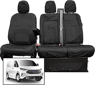 Seat Covers to fit Ford Transit Custom 2024 Onwards Driver & Double Passenger Fold Down Tray Cover To Fit The All-New Ford Transit Custom Seat Covers