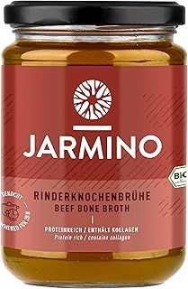 Bone Broth by JARMINO | 6 x 350ml Organic Beef Broth | Paleo Food | Clean Eating Alternative to Bone Broth Protein Powder or Collagen Powder