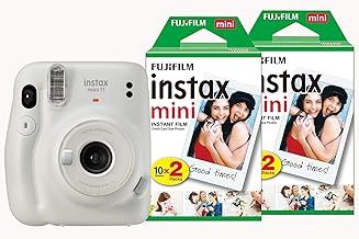 Fujifilm Instax Mini 11 Instant Camera including 40 Shots - Ice White