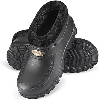 ESTRO Fur Lined Wellies Men - Short Wellies Women Mens Garden Clogs Short Wellington Boots Mens Gardening Clogs Women A16