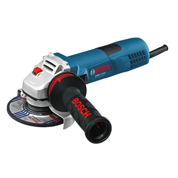 Bosch Professional Angle Grinder GWS 7-115 (110V, 720 W, disc Diameter 115 mm, Includes Backing Flange, Locking Nut, Protective Guard)