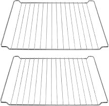 SPARES2GO Chrome Shelf for Whirlpool Oven Cooker (445mm x 340mm, Pack of 2 Shelves)