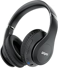 Uliptz Wireless Headphones Over Ear, 65 Hrs Playtime Bluetooth Headphones, 6 EQ Modes Foldable Lightweight Headphones Wireless, Foldable Bluetooth 5.3 for Travel/Office/PC (Black)