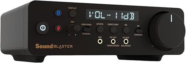 CREATIVE Sound Blaster X5 Hi-res 32bit/384kHz External USB DAC with Fully Balanced Xamp Headphone Bi-amp, Bluetooth Receiver, RCA in/-out, TOSLINK Optical in/-out, Mic-in, Headset-in for Audiophiles