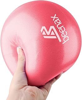 Beenax 23cm Soft Pilates Ball - 9 Inch Exercise, Mini Barre, Gym Ball - Perfect for Yoga, Pilates, Core Training, Physical Therapy and Balance (Home & Gym & Office)