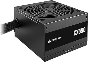 CORSAIR CX550 80 PLUS Bronze Non Modular Low-Noise ATX 550 Watt Power Supply - UK - Black