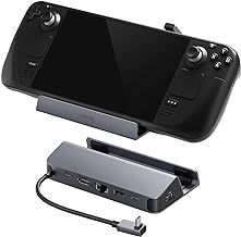 Anker Steam Deck Dock, Docking Station for Steam Deck (OLED)/ROG Ally/Legion Go, 6-in-1 USB C Hub with HDMI 4K@60Hz, 1Gbps Ethernet, 2 USB-A and 1 USB-C Port, 90W Fast Charging (Not for Rog Ally X)