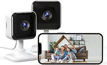 GNCC Indoor Camera 1080P Security Camera 2 Packs CCTV Camera House Security, Home Security Camera, Motion/Sound Detection, 2-Way Audio, Night Vision, Real-Time Alert, SD&Cloud, 2.4G WiFi