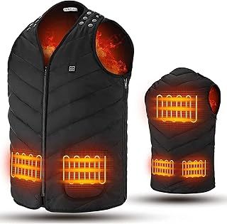 Heated Vest for Men and Women, USB Electric Heating Jacket with 3 Temperature Settings, Adjustable Size, Washable, Winter Warm Vest Coats Suitable for Fishing and Skiing (Unisex)