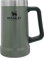 Stanley Adventure Vacuum Beer Stein 0.7L - Travel Mug Keeps Drinks Cold For 7 Hours - Stainless Steel Thermal Cup With Handle - Dishwasher Safe - Hammertone Green