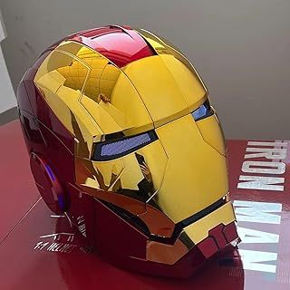 Iron-Man Helmet , 2024 New Iron-Man Mask with Jarvis Voice & Remote&Touch Controlled Open/Close,