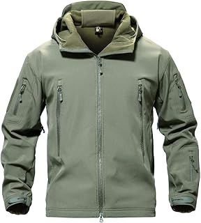 Men's Waterproof Tactical Jackets Winter Outdoor Hiking Softshell Jacket Fleece Lining