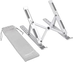Amazon Basics Laptop Stand with 6-Angle Adjustment, For Laptops 10 (25.4 cm) - 15.6 Inches (39.6 cm), Silver
