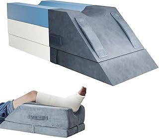 Height Adjustable Leg Elevation Pillow, for after Operations, Injuries or Resting, Ergonomic Memory Foam Leg Rest Pillows, Leg Support Pillow Improves Circulation
