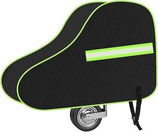 URAQT Tow Hitch Cover - Universal Waterproof Trailer Cover with Strap, Drawbar Protector with Reflective Strips, Suitable for Caravan and Campervan (Black/Green)