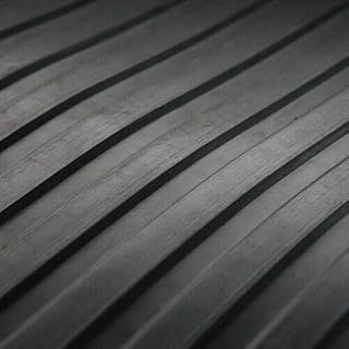 Black Wide Ribbed Rubber Garage Flooring Matting Garage Flooring Matting | Multiple Sizes to Choose from on This Listing | 3mm Thick Floor Mat | A Grade | | 130cm Wide (1 m x Wide Ribbed (1.3m W)