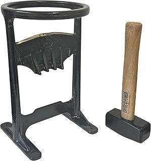 Cast Iron Heavy Duty Kindling Splitter With Hammer Included For Wood Heating Winter Logs