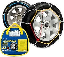 Goodyear Set of 2 x 9 mm Metallic Car Snow Chains Size 100 with Automatic Tensioner