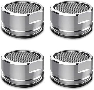 4 Pcs Water Saver Spout Filter Mesh Tap Head Faucet Aerator Replacement Parts Insert Nozzle Kitchen Bathroom Shower Sink Basi 24mm Tool Regulator Flow Silver