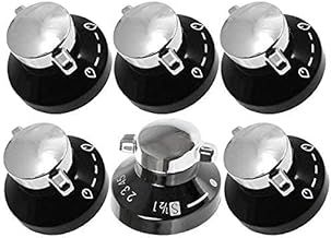 SIX STOVES & NEW WORLD Gas Oven Flame Control Knob Hob Cooker Switch Silver Black