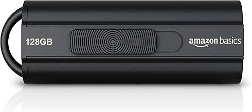 Amazon Basics 128 GB, USB 3.1 Flash Drive, Read Speed up to 130 MB/s, Black